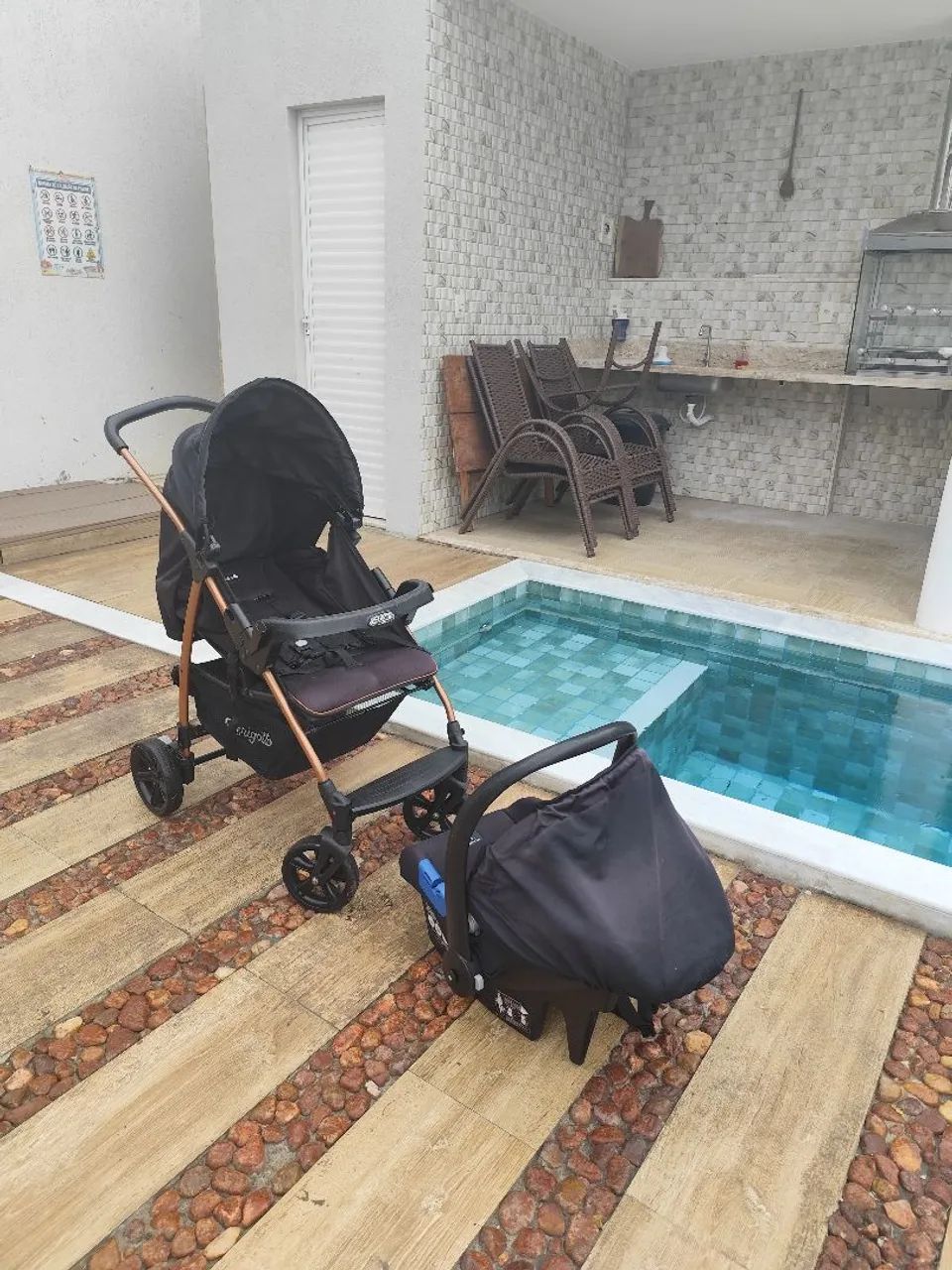 Carrinho com bebê conforto  - Foto 4
