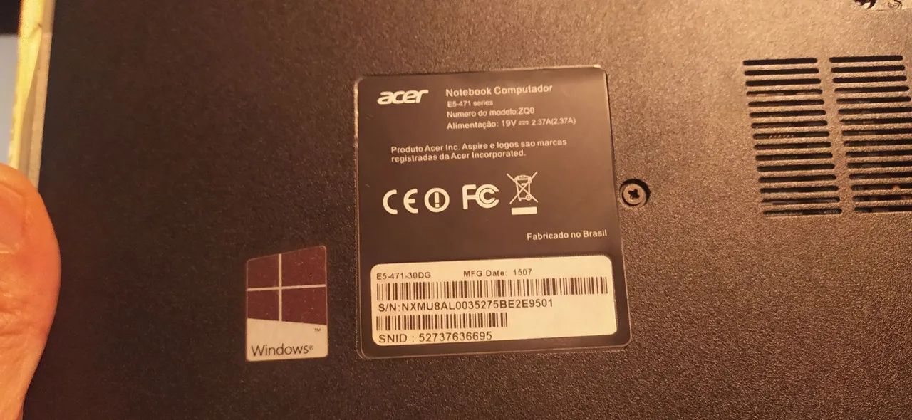 *Notebook Acer Aspire E5-471 usado<br> - Foto 4