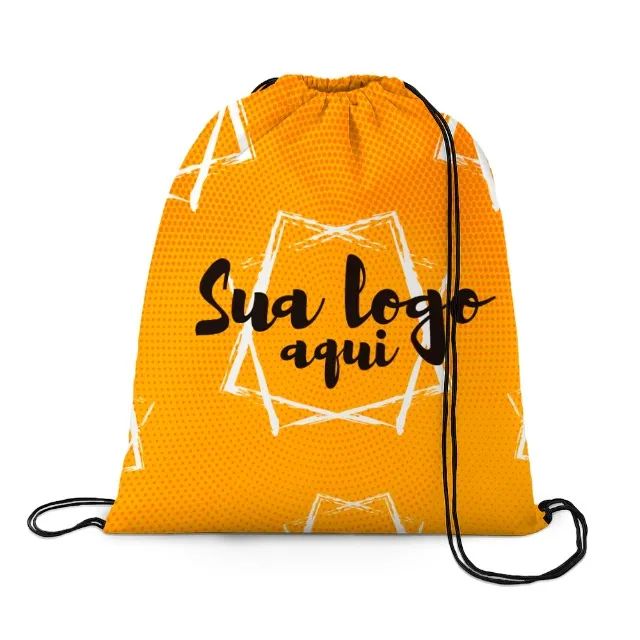 Sacochila de tactel tamanho M - 4×0 personalizada - Foto 4