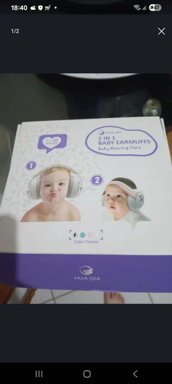 Fone abafador bebê 