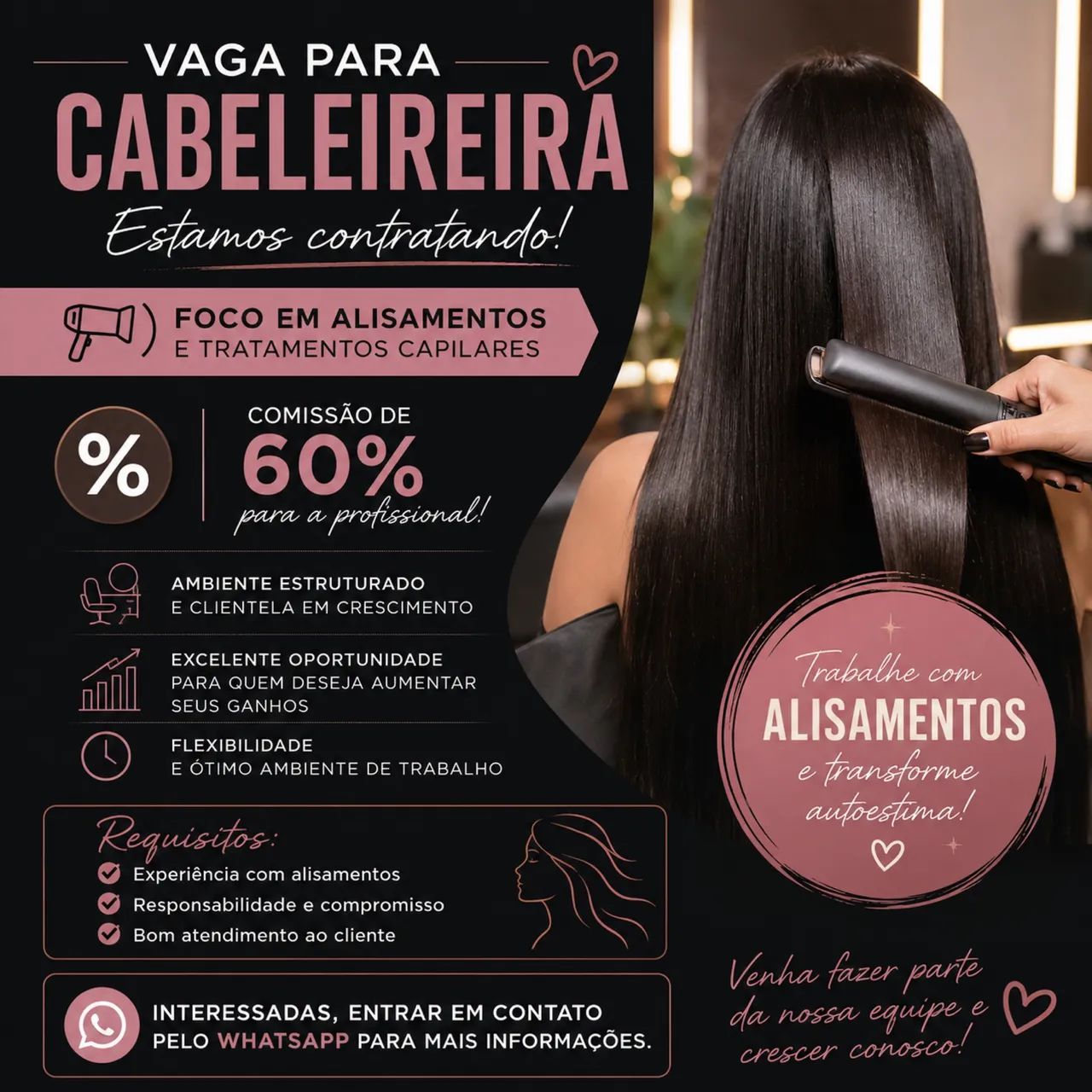 Vaga para cabeleireiro 