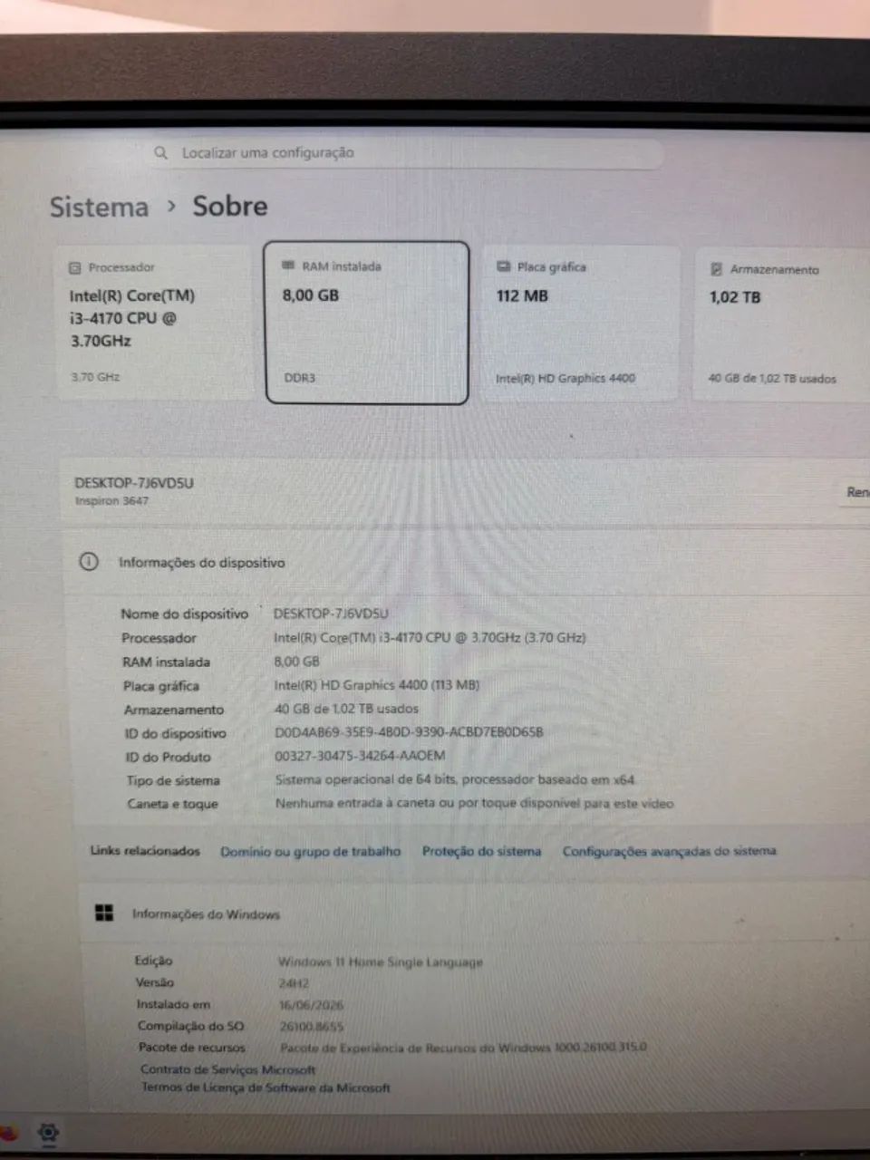 Computador Dell Inspiron 3647 - Intel Core i3 - 8gb - Foto 4