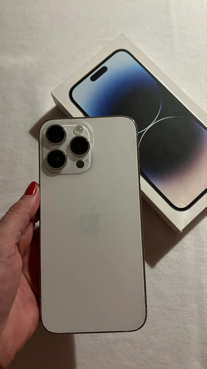 Phone 14 Pro Max 128GB Branco | Impecável | Passo Cartão