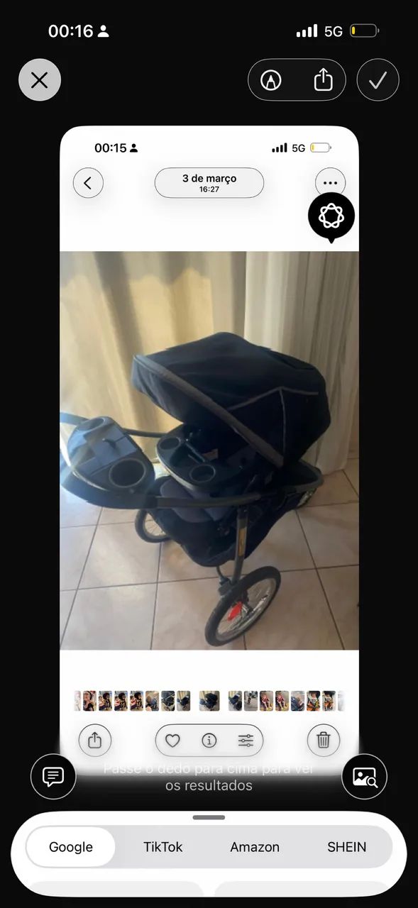 Carrinho de bebê fraco travei sistem com bebê conforto e Moisés 