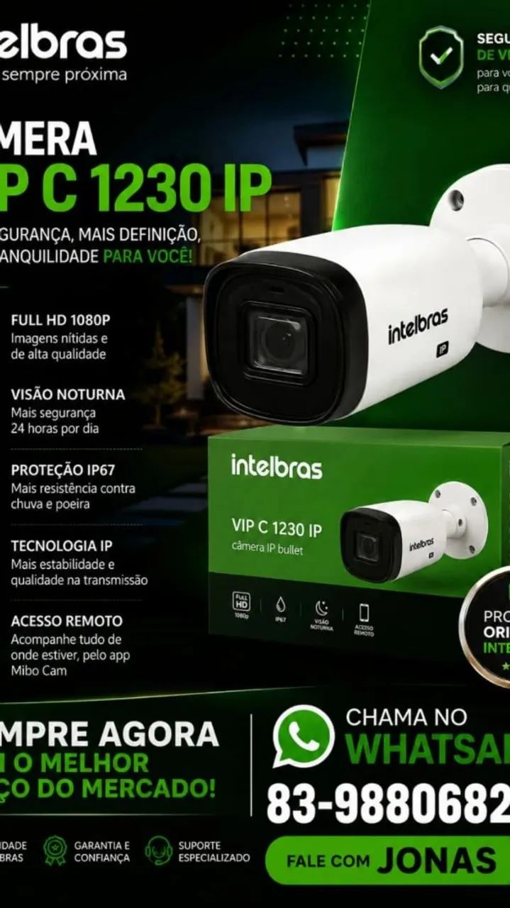 CÂMERA VIP 1230 BULLET INTELBRAS 