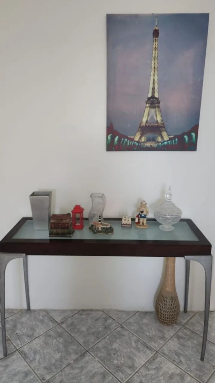 Console / Aparador Moderno em Madeira, Vidro e Metal - Design Elegante - Foto 2