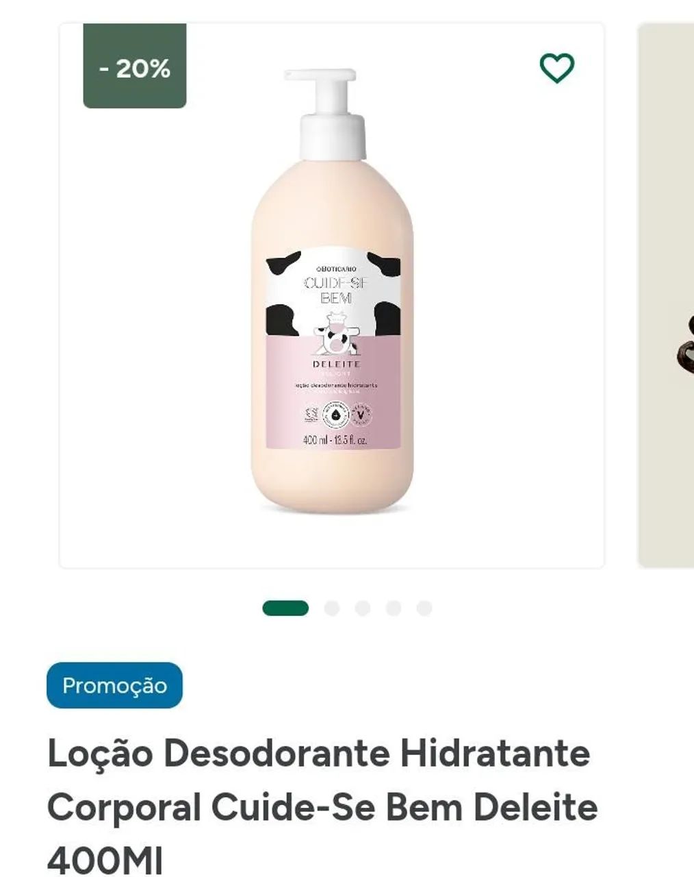 Hidratante corporal do Boticário