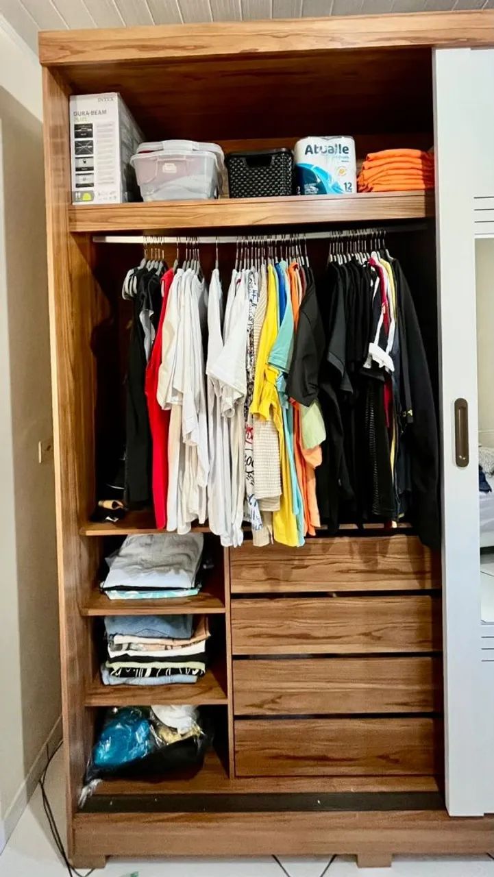 Guarda roupa porta de correr, Cama Queen com base bipartida e colchão molas ensacadas  - Foto 2