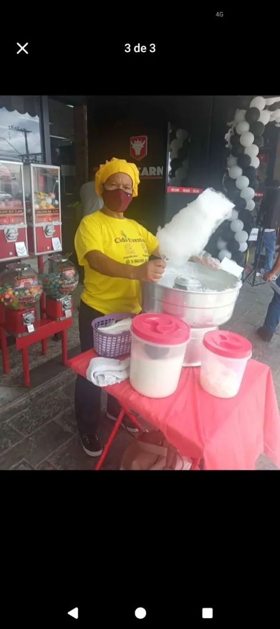 Pipoca e algodão doce ao vivo. - Foto 2
