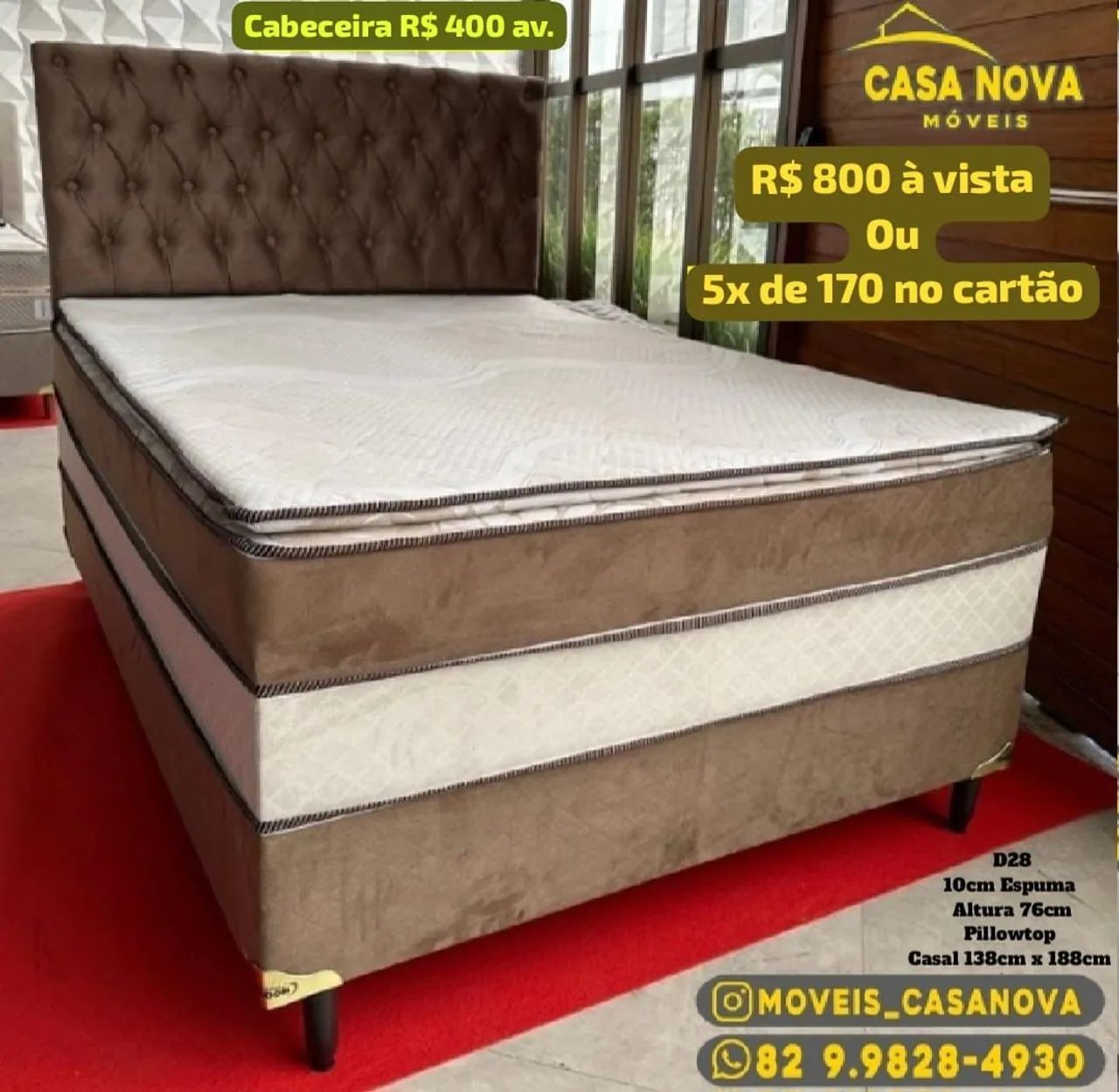 Cama Box Casal - Casa Nova Móveis - Foto 4