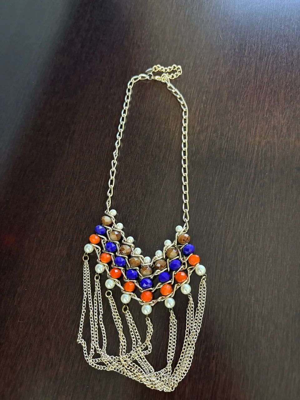 Maxi colar com pedras coloridas