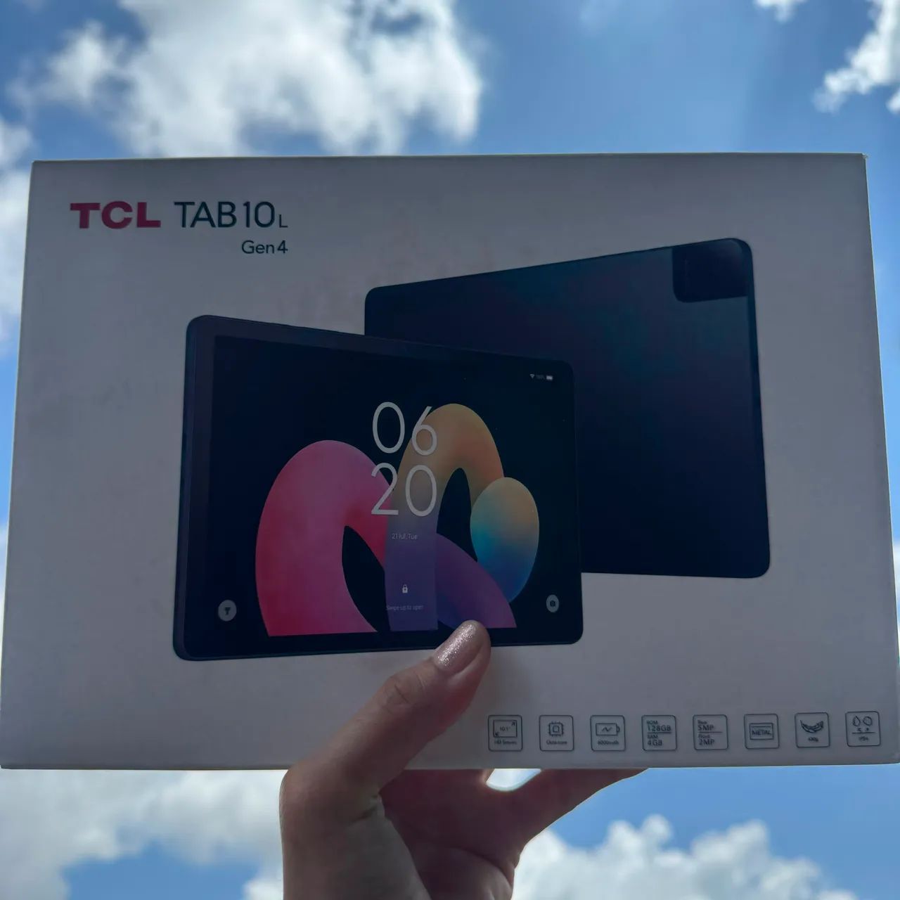 TABLET TCL LACRADO 128 GIGAS + 4 RAM COM CAPA, AZUL - Foto 2