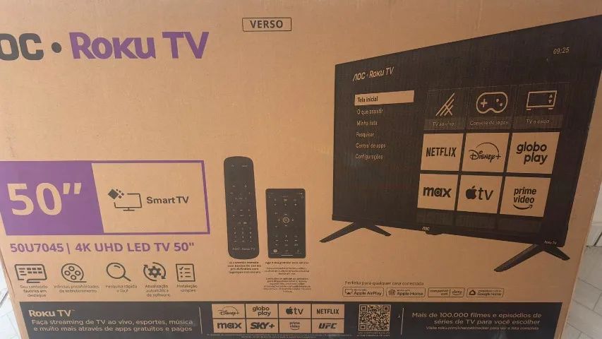 Smart TV AOC 50 Polegadas, DLED, 4K, Roku TV  - Foto 2