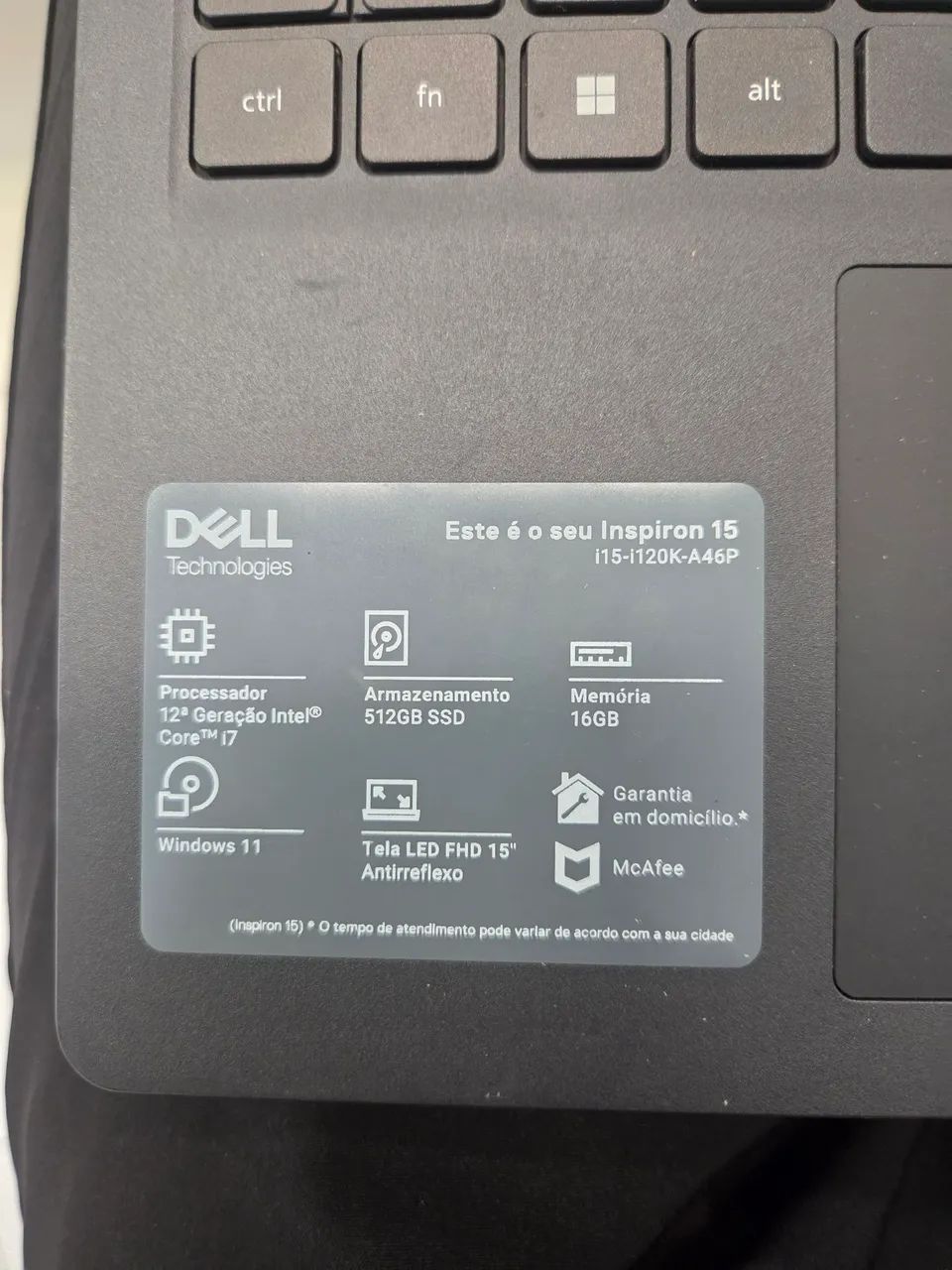 Notebook Dell core I7 16gb de RAM e 512gb SSD - Foto 2