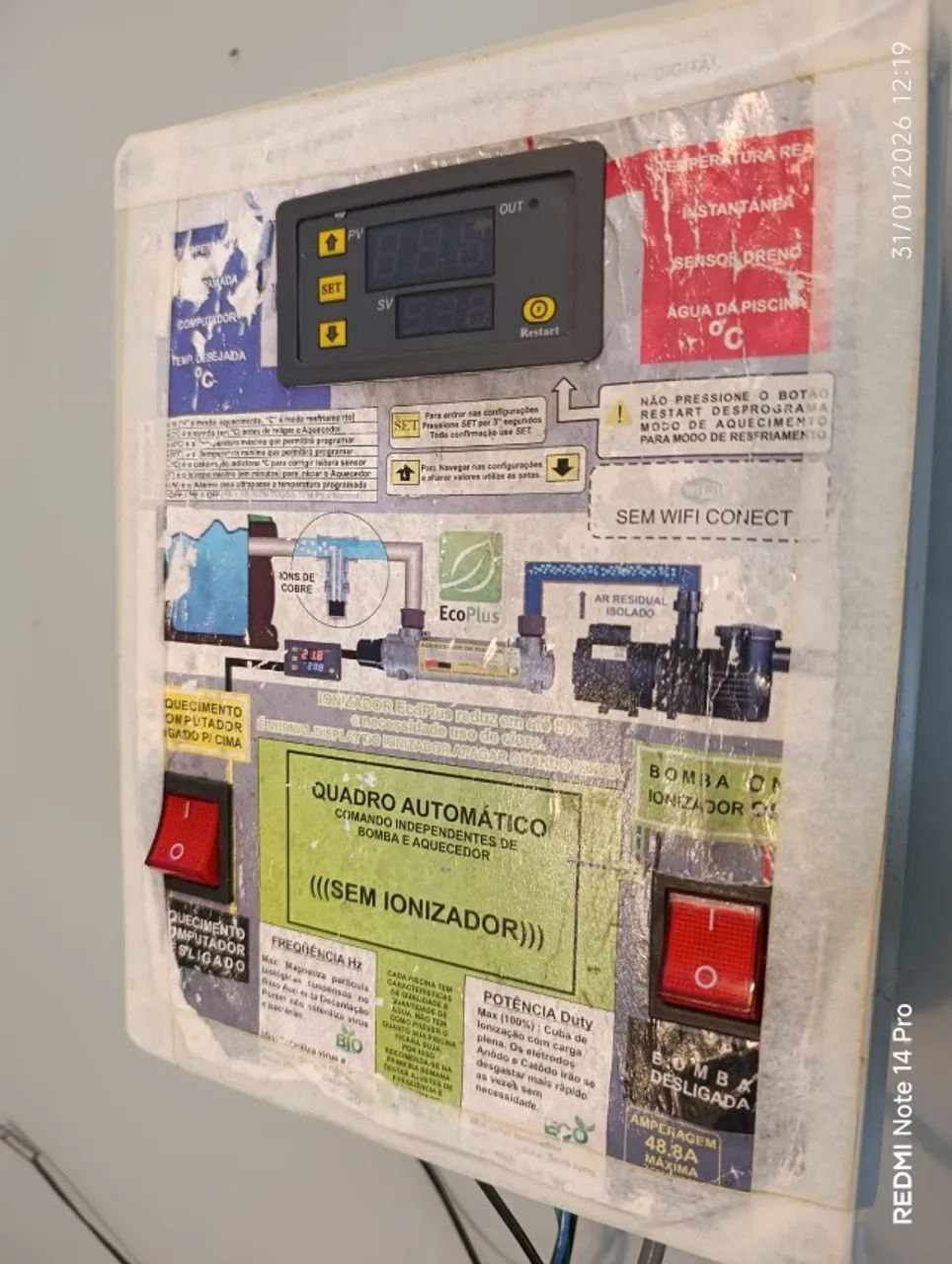 Quadro Comando Automático Aquecedor Hidrohot 8kw 220V