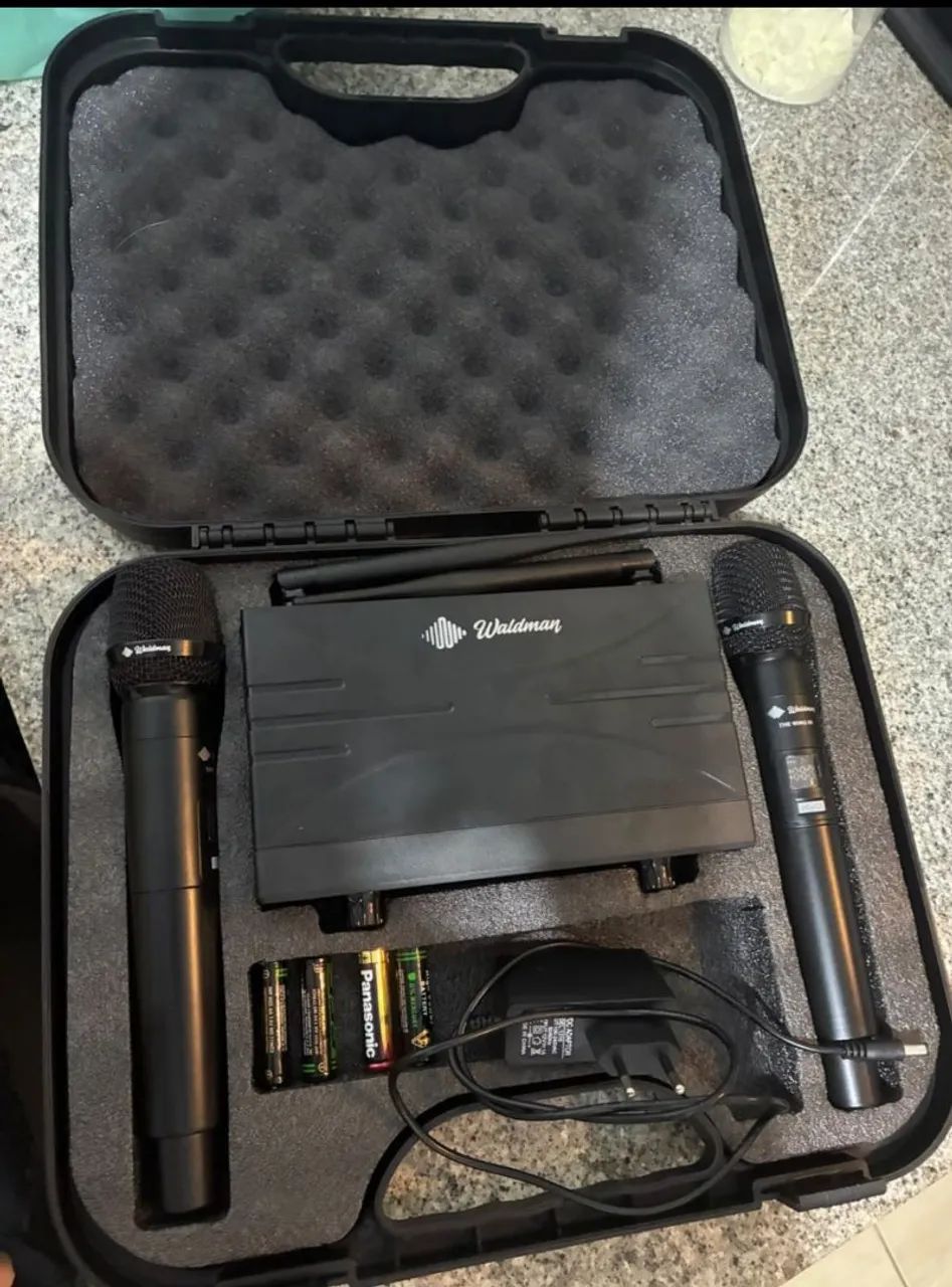 Par de microfone wadman novos com maleta  - Foto 4