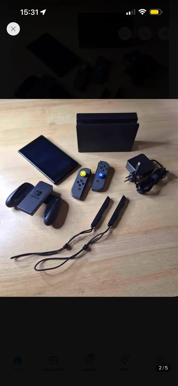 Nintendo switch v2 semi novo  - Foto 2