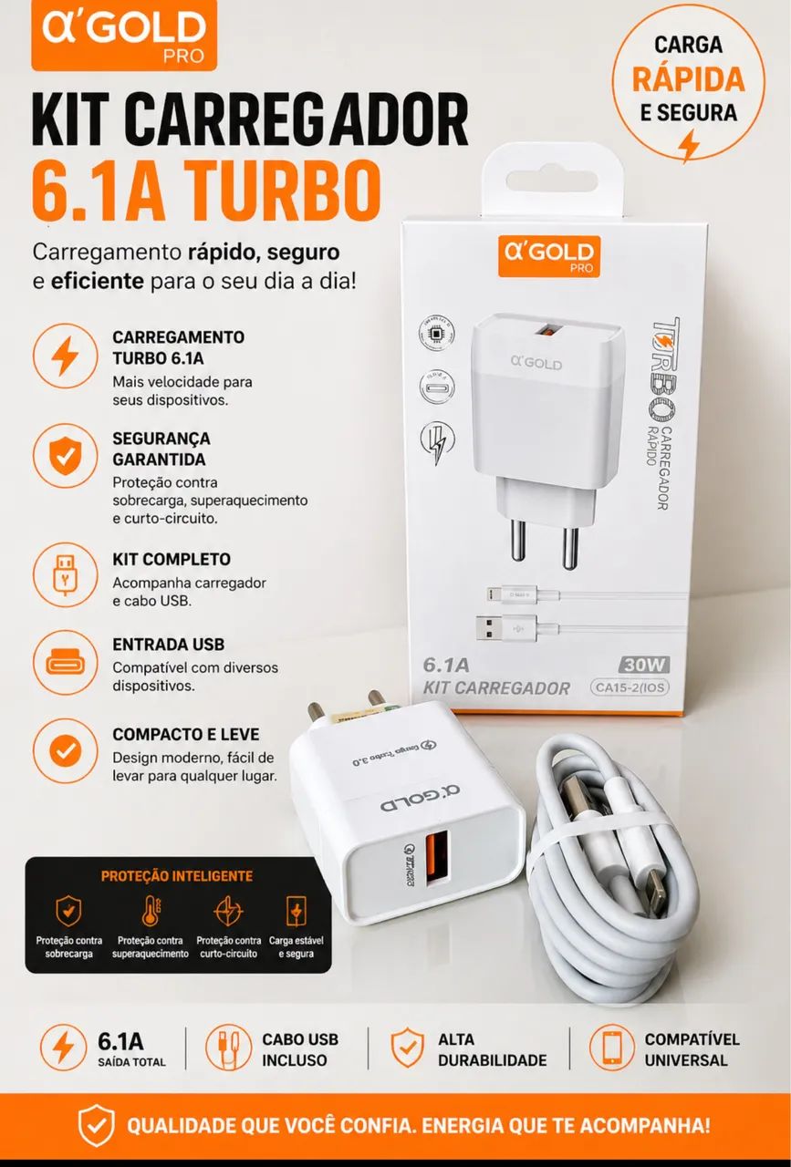 Kit Carregador GOlD CA15 