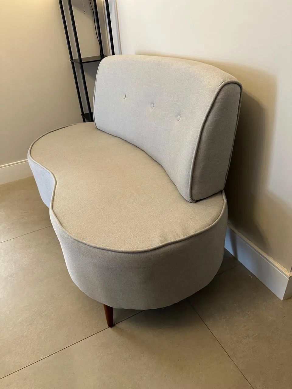 Sofa Chaise 2 Lugares Linho - Foto 4