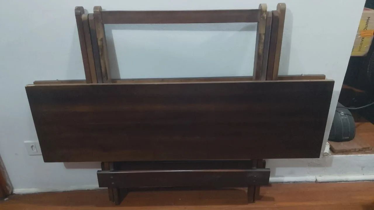 Mesa de jantar madeira dobrável 