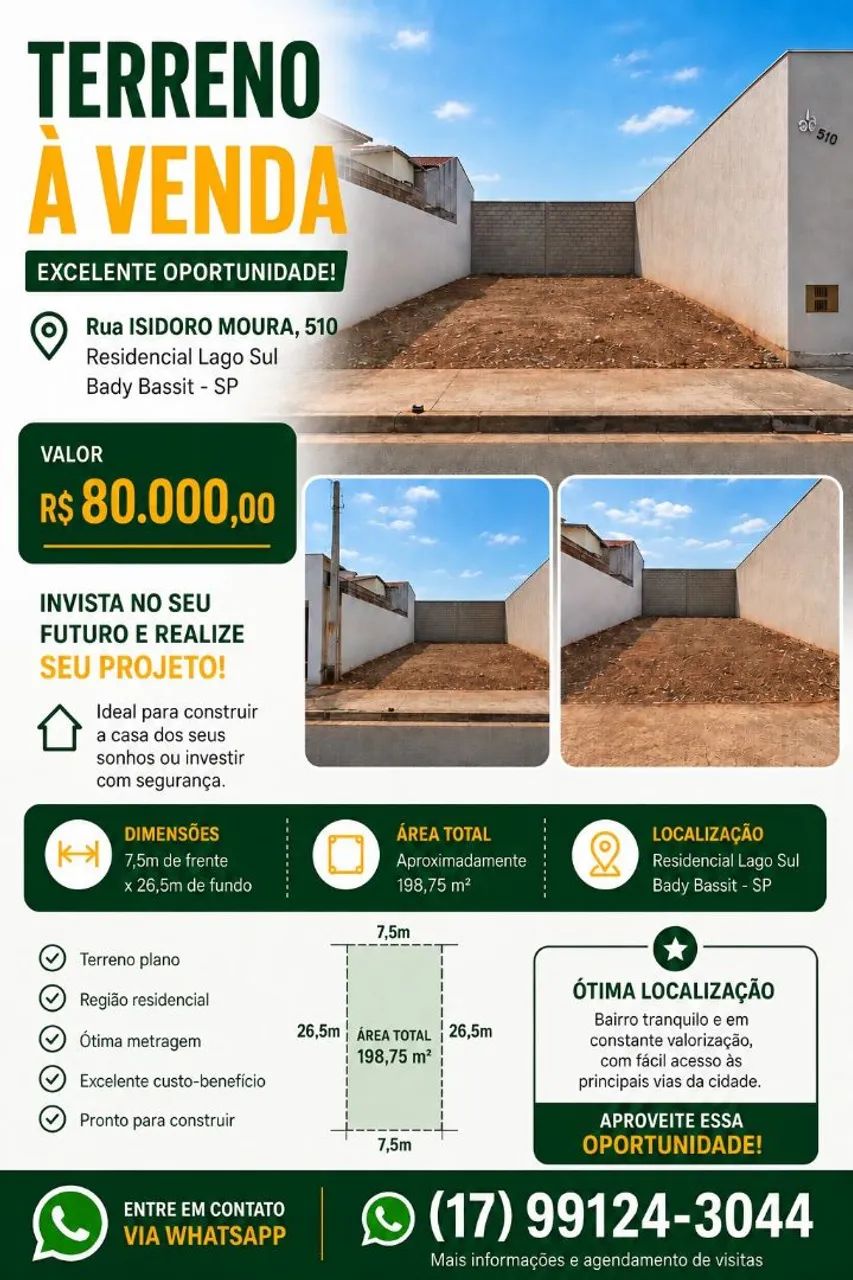 Lote pronto para construção 