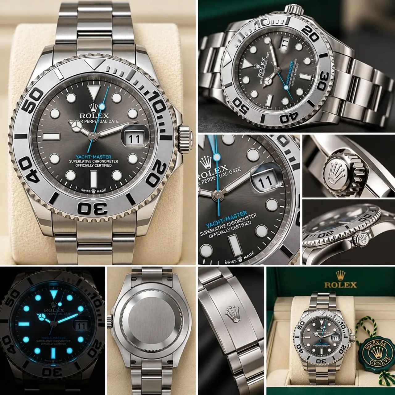 Relógio Rolex Yacht Master Cinza - Foto 2