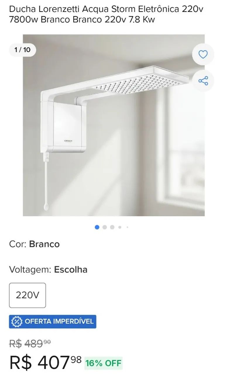 Ducha eletrônica NOVA - Foto 5