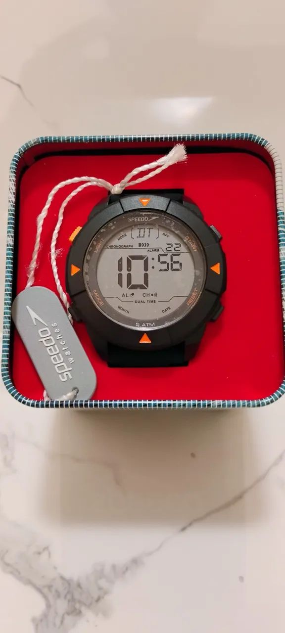 Rel[ogio Speedo Maculino Digital Azul / Laranja - Foto 3