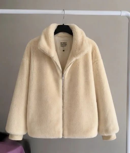 Casaco Pop Me Peluciado Off White