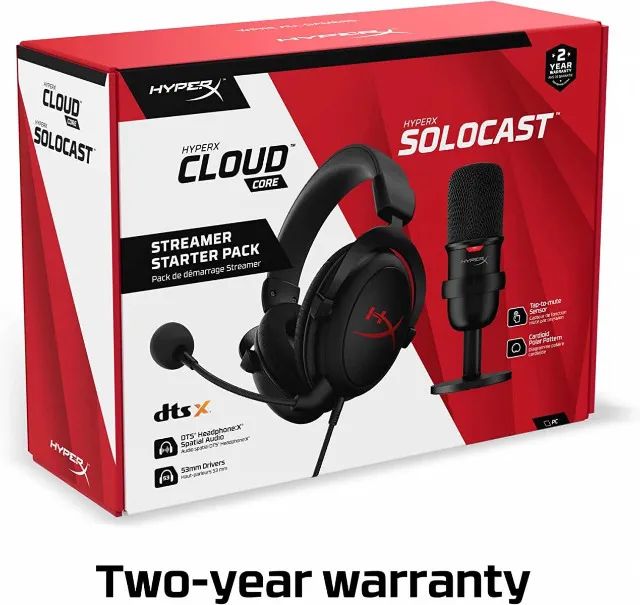Kit Gamer HyperX, Cloud Core + Solo Cast com 24 meses de garantia - Foto 3