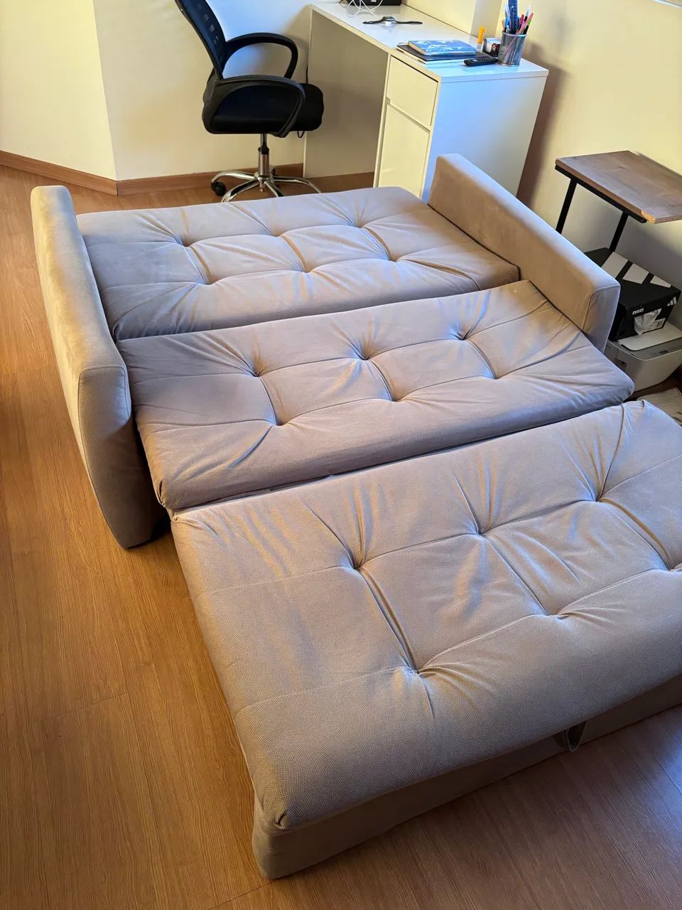 Sofá-Cama 2 Lugares Cinza - Foto 2