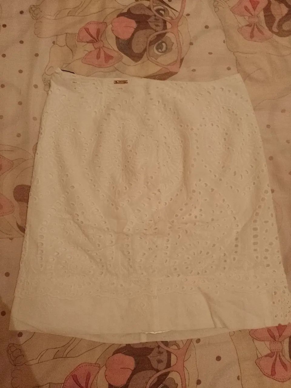 Saia branca com forro Mamo P - Foto 4
