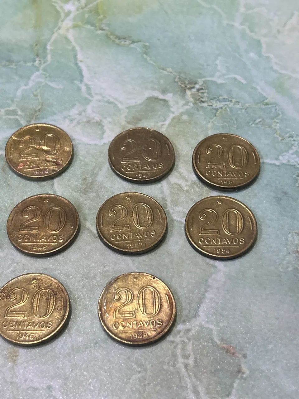 Moedas Brasil ( 8 moedas ) - 1946 - 1947 - 1951 -1954 