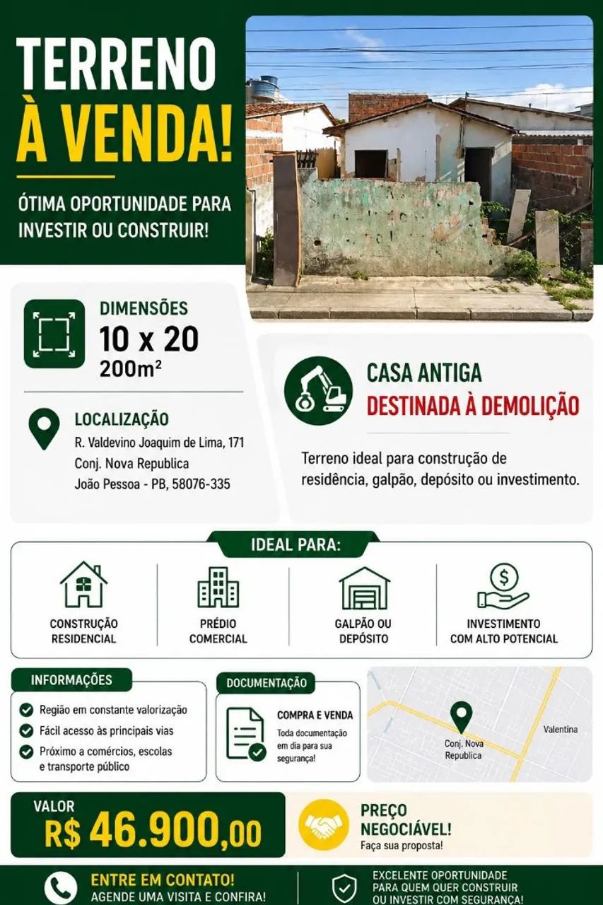 Terreno a venda 