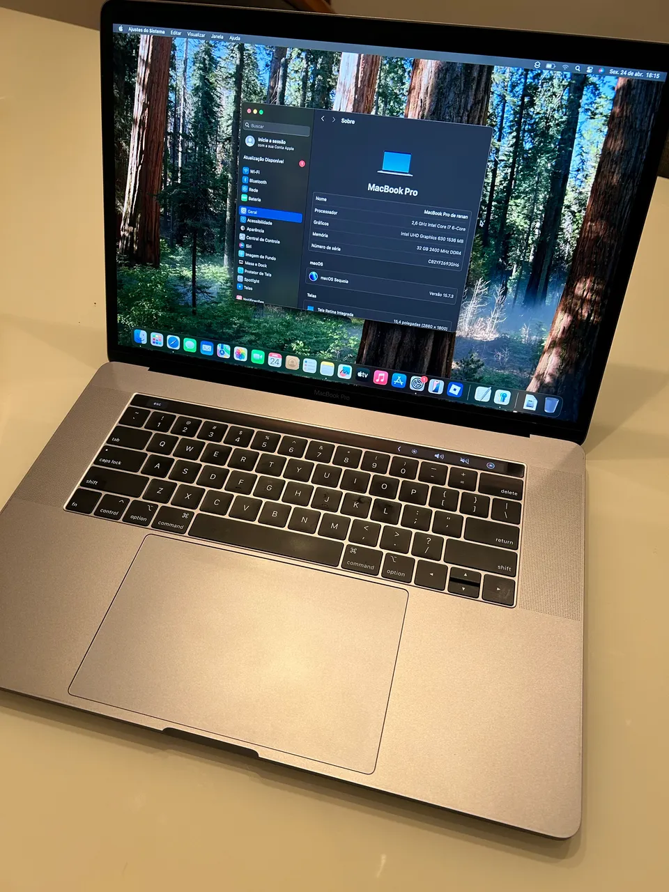 MacBook Pro i9 16polegadas 32gb ram 2Tb SSD vídeo AMD 5500m 8gb
