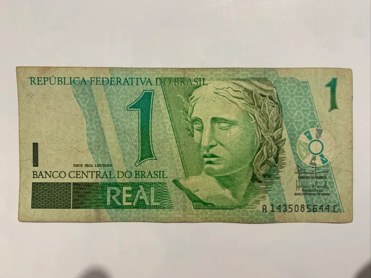 Cédula nota 1 real última série de 2003 a 2005
