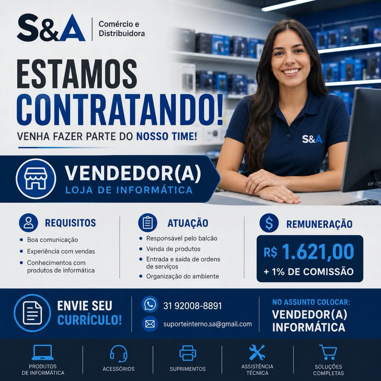 Vendedor (a) Informática 