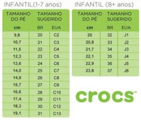 crocs c10 in cm