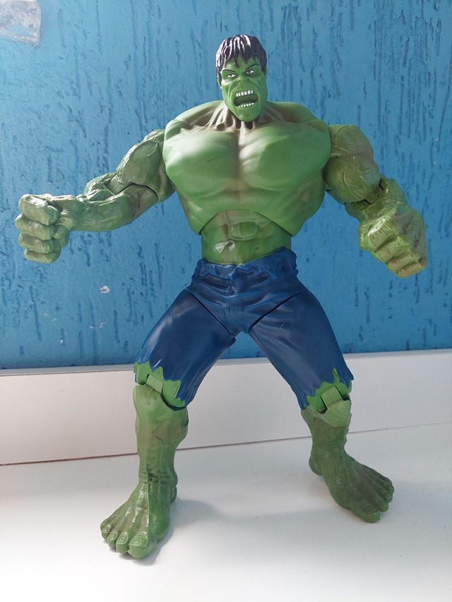 Boneco Action Figure Hulk Marvel 23 Cm Dts Filme Vingadores - Foto 2