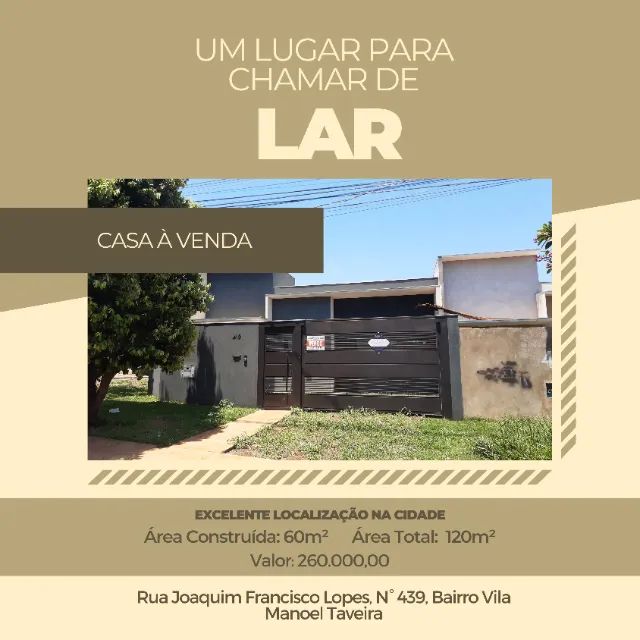 Captação de Casa a venda na Rua Joaquim Francisco Lopes, Vila Santo Amaro, Campo Grande, MS