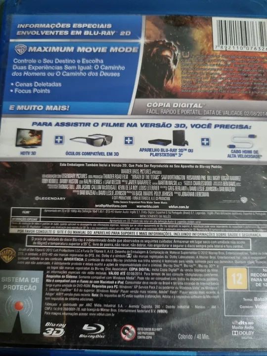Blu-ray fúria de titãs 2 - Foto 2