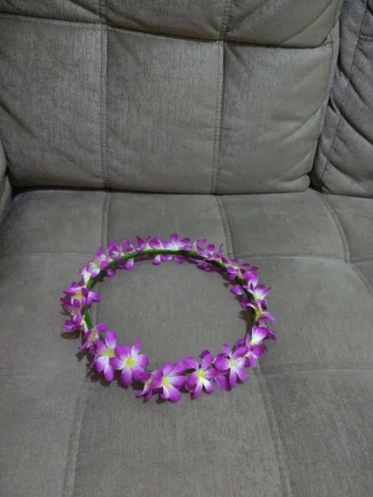 Cesta Florista, Arco Véu e Tiara de Flores - Foto 3