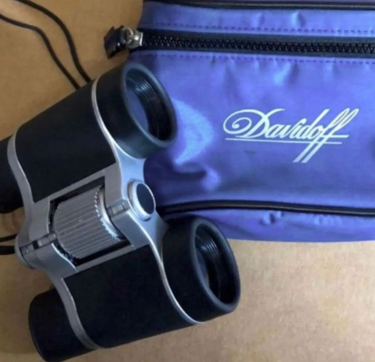 mini binóculo davidoff preto