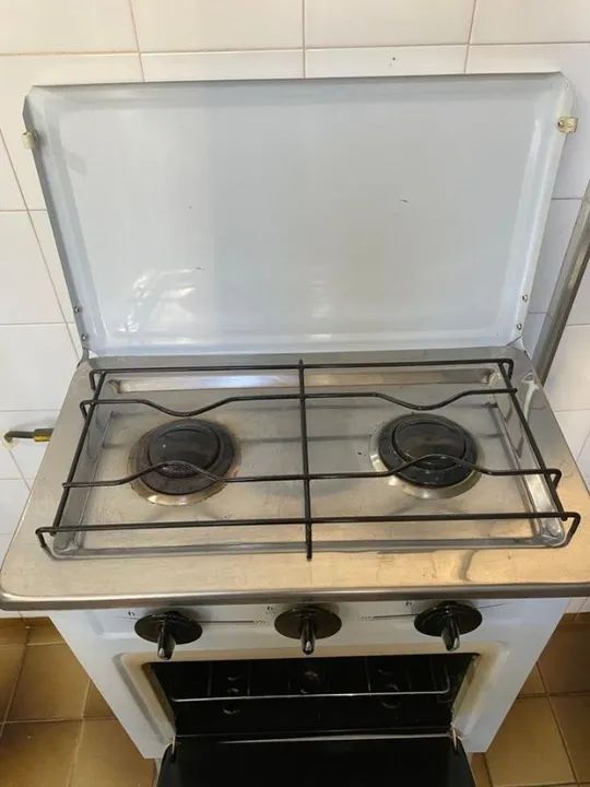 FOGÃO PORTÁTIL VENAX GEMINI 2 BOCAS À GAS BRANCO - Foto 2