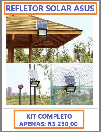 Refletor Solar sem fio com controle 