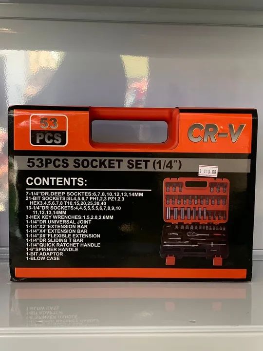 Jogo De Soquetes Com 53 Peças Em Aço Crv - Estojo Portátil