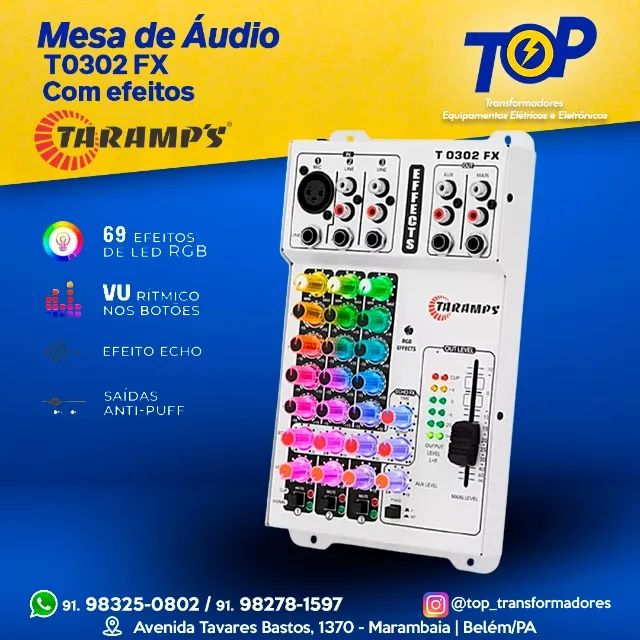 Mesa de Áudio Taramps T0302 fx multicolor