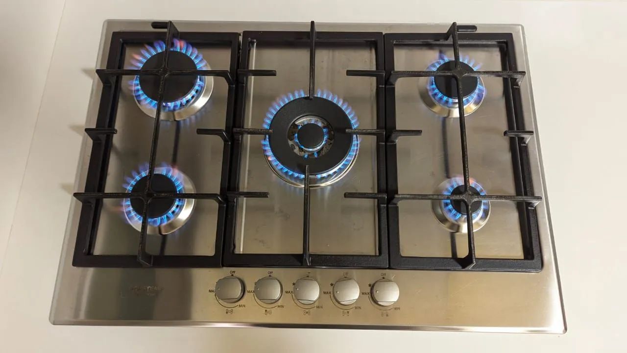 Cooktop 5 bocas Brastemp Gourmand Inox com duplachama e trempe com ferro fundido 220V