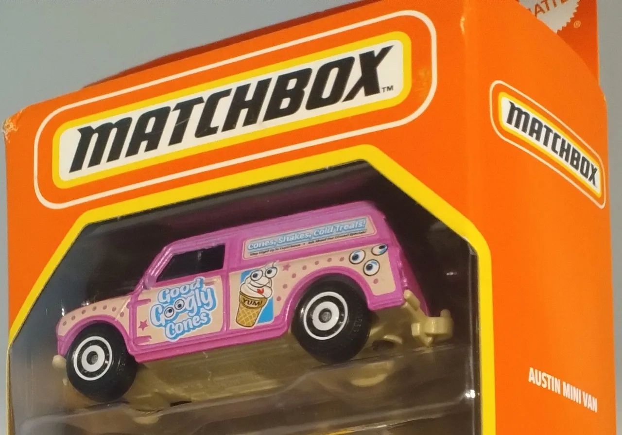 Matchbox Austin Mini Van Rosa Good Coogly Cones Novo Loose - Foto 4