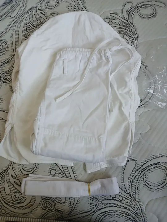 Kimono de Judô Branco infantil - Tamanho m1 - Foto 3